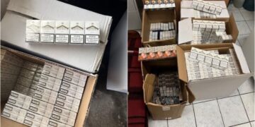 Vilkaviškiečio garaže pasieniečiai rado beveik 2 tūkst. pakelių nelegalių cigarečių