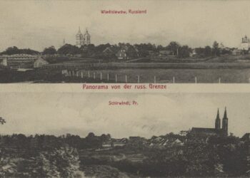 Vladislavovo ir Širvintos panorama. Atvirukas. Apie 1913 m. Leidėjas A. Ecker, Širvinta