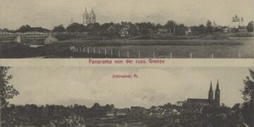 Vladislavovo ir Širvintos panorama. Atvirukas. Apie 1913 m. Leidėjas A. Ecker, Širvinta