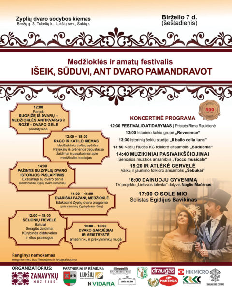 Tradicinis medžioklės ir amatų festivalis IŠEIK, SŪDUVI, ANT DVARO PAMANDRAVOT