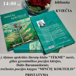 Dalios Baranauskienės poezijos knygos „Minčių kokteilis“ pristatymas