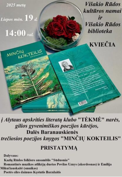Dalios Baranauskienės poezijos knygos „Minčių kokteilis“ pristatymas