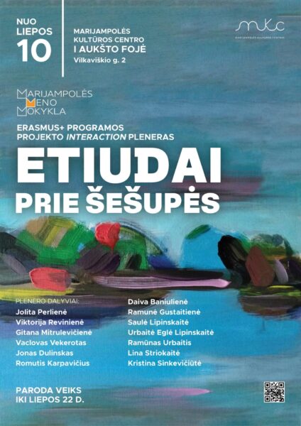 ERASMUS+ PROGRAMOS PROJEKTO „INTERACTION“ PLENERAS „ETIUDAI PRIE ŠEŠUPĖS“ | MARIJAMPOLĖ