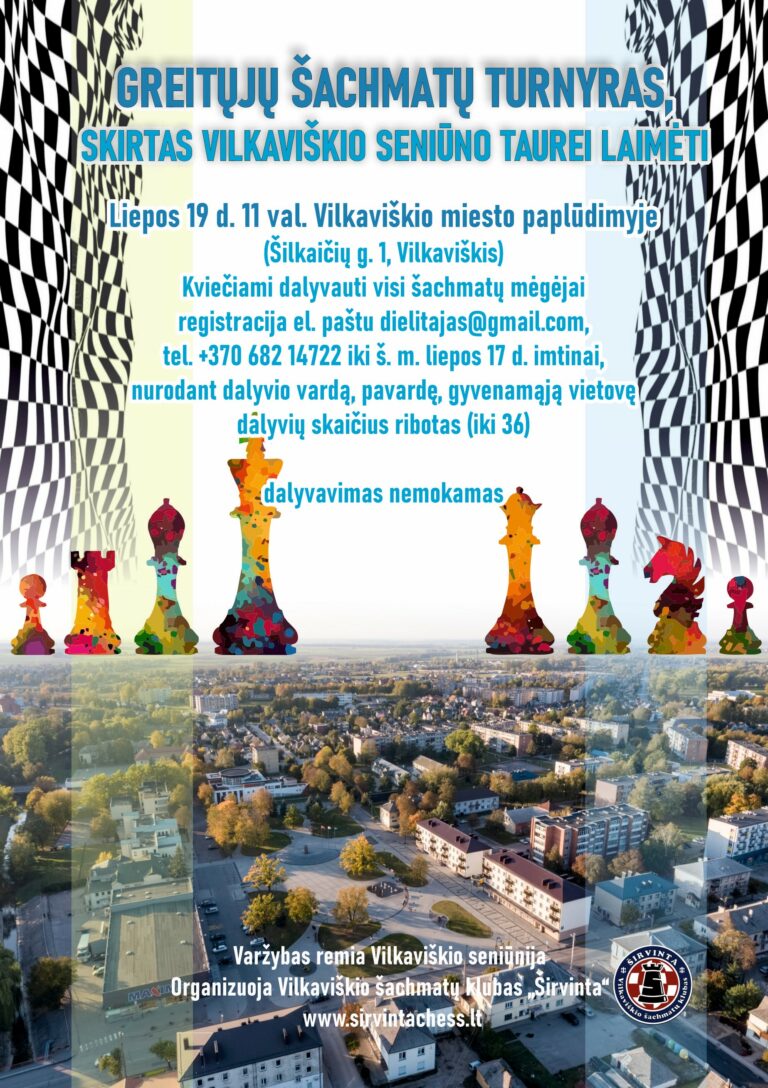 Greitųjų šachmatų turnyras, Vilkaviškio seniūno taurei laimėti