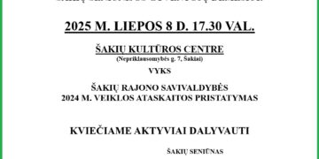 Šakių rajono savivaldybės 2024 m. veiklos ataskaitos pristatymas