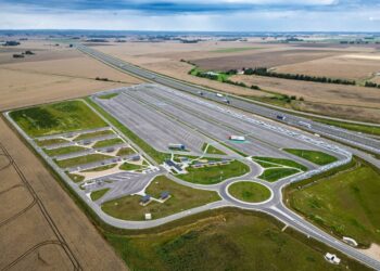 Magistralėje A5 Kaunas–Marijampolė–Suvalkai atidaryta moderni aikštelė visų tipų transportui / AB „Via Lietuva“ nuotr.