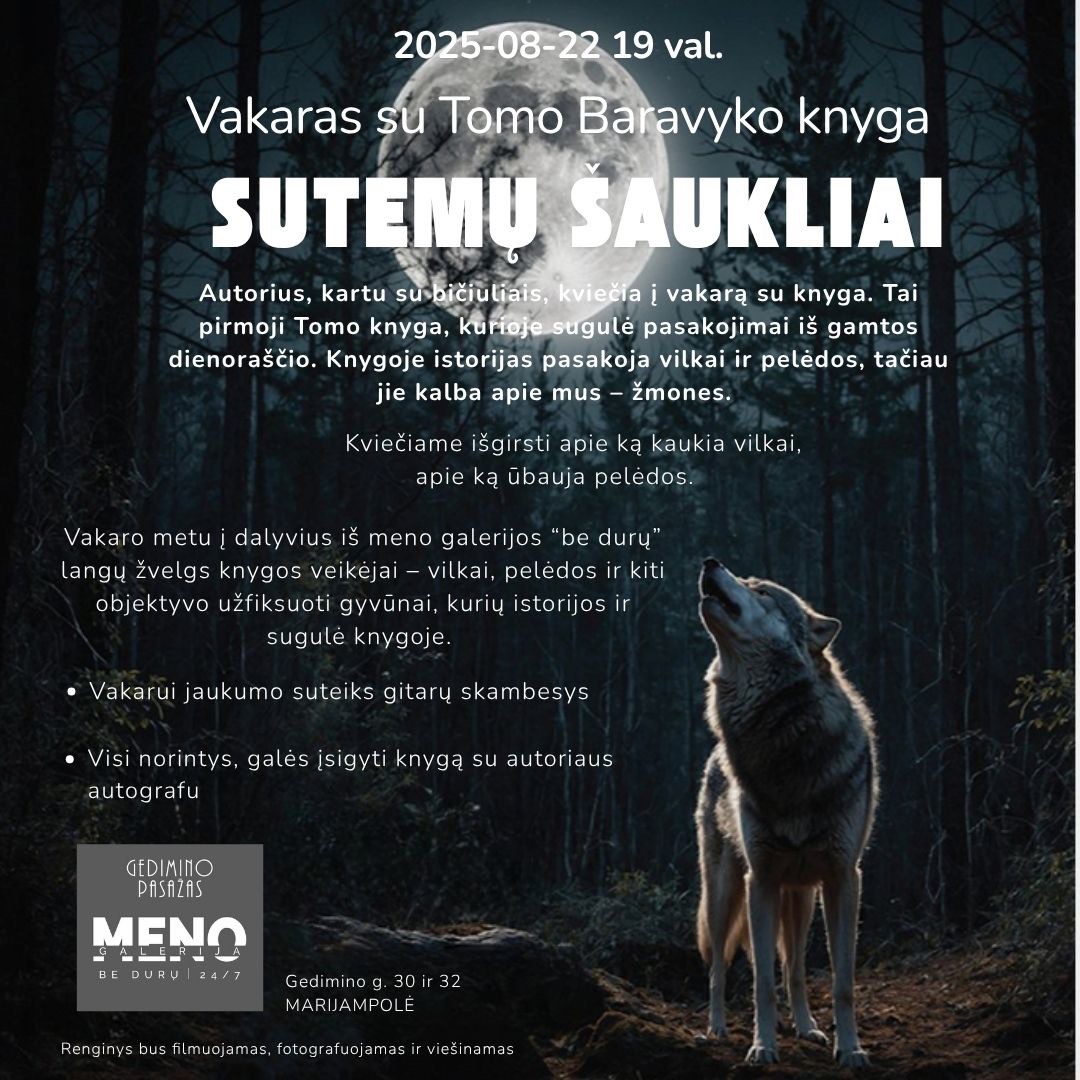Tomo Baravyko knygos „Sutemų šaukliai“ pristatymas ir fotografijos parodos atidarymas