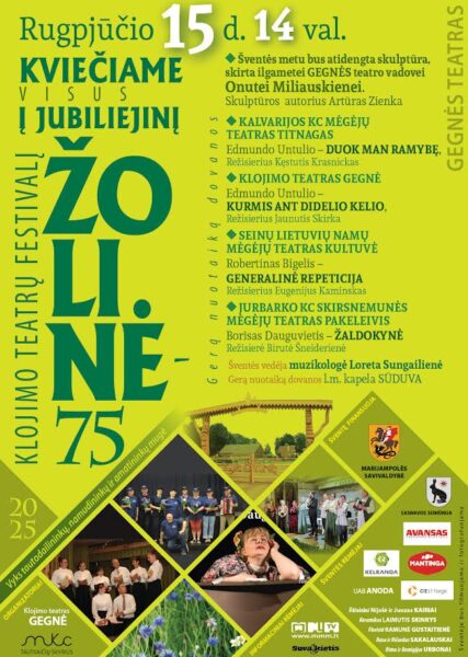 JUBILIEJINIS KLOJIMO TEATRŲ FESTIVALIS „ŽOLINĖ – 75“ | DŽIANČIALAUKA