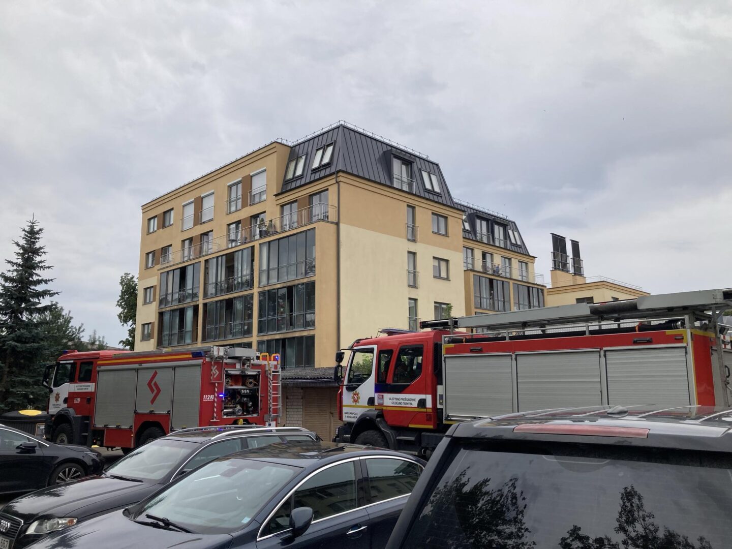 Gaisras Marijampolės centre sukėlė sujudimą