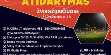 Daugiafunkcės sporto aikštelės atidarymas Žvirgždaičiuose