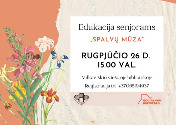 Edukacija senjorams „Spalvų mūza“