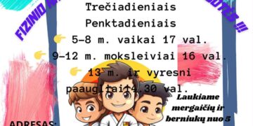 Fizinio aktyvumo ir dziudo treniruotės Šakiuose