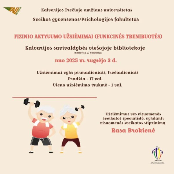 Fizinio aktyvumo užsiėmimai (funkcinės treniruotės)