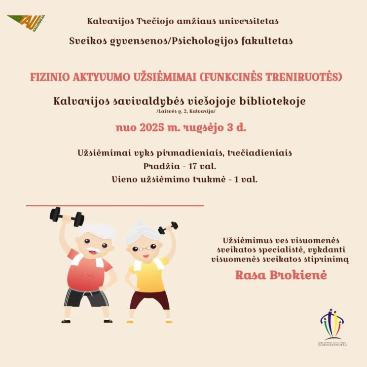 Fizinio aktyvumo užsiėmimai (funkcinės treniruotės)