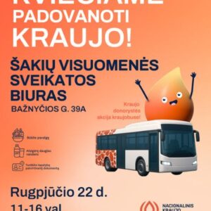 Kraujo donorystės akcija Šakiuose