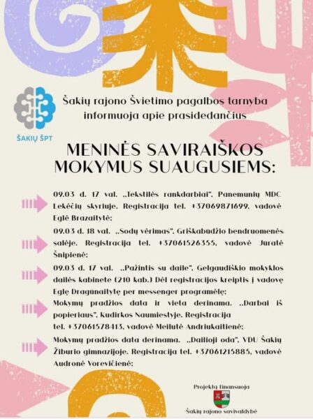 Meninės saviraiškos mokymai suaugusiems