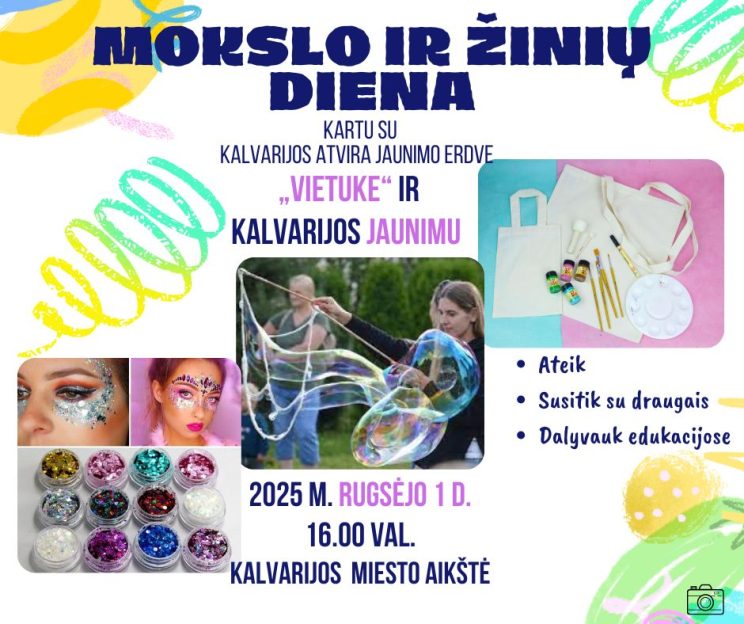 Mokslo ir žinių diena kartu su Kalvarijos atvira jaunimo erdve „Vietukė“