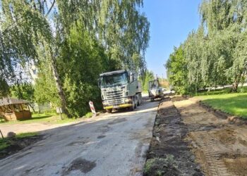 Striūpų kaime - Griškabūdžio gatvės remonto darbai