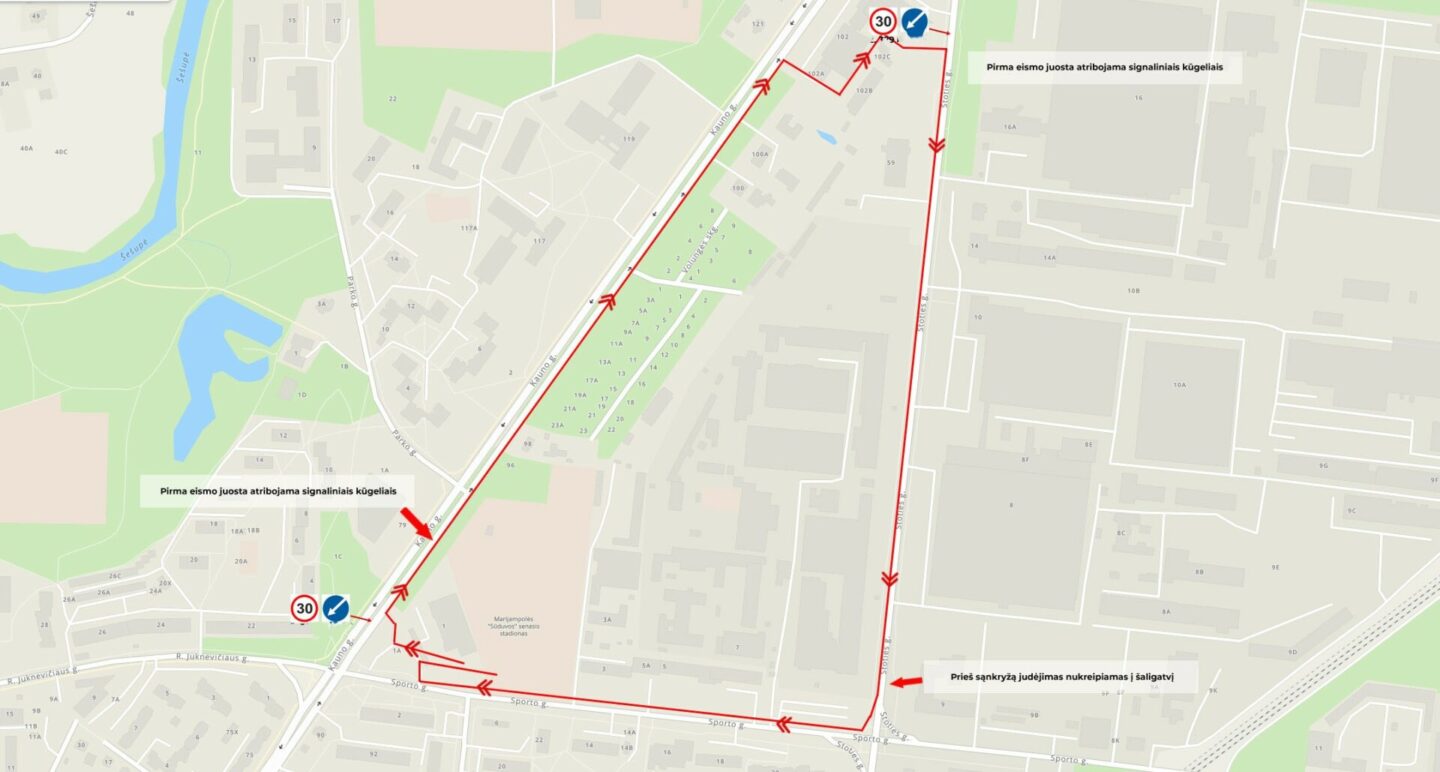 Bėgimo metu Marijampolėje laikinai bus taikomi eismo ribojimai