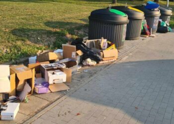 Netvarka prie konteinerių