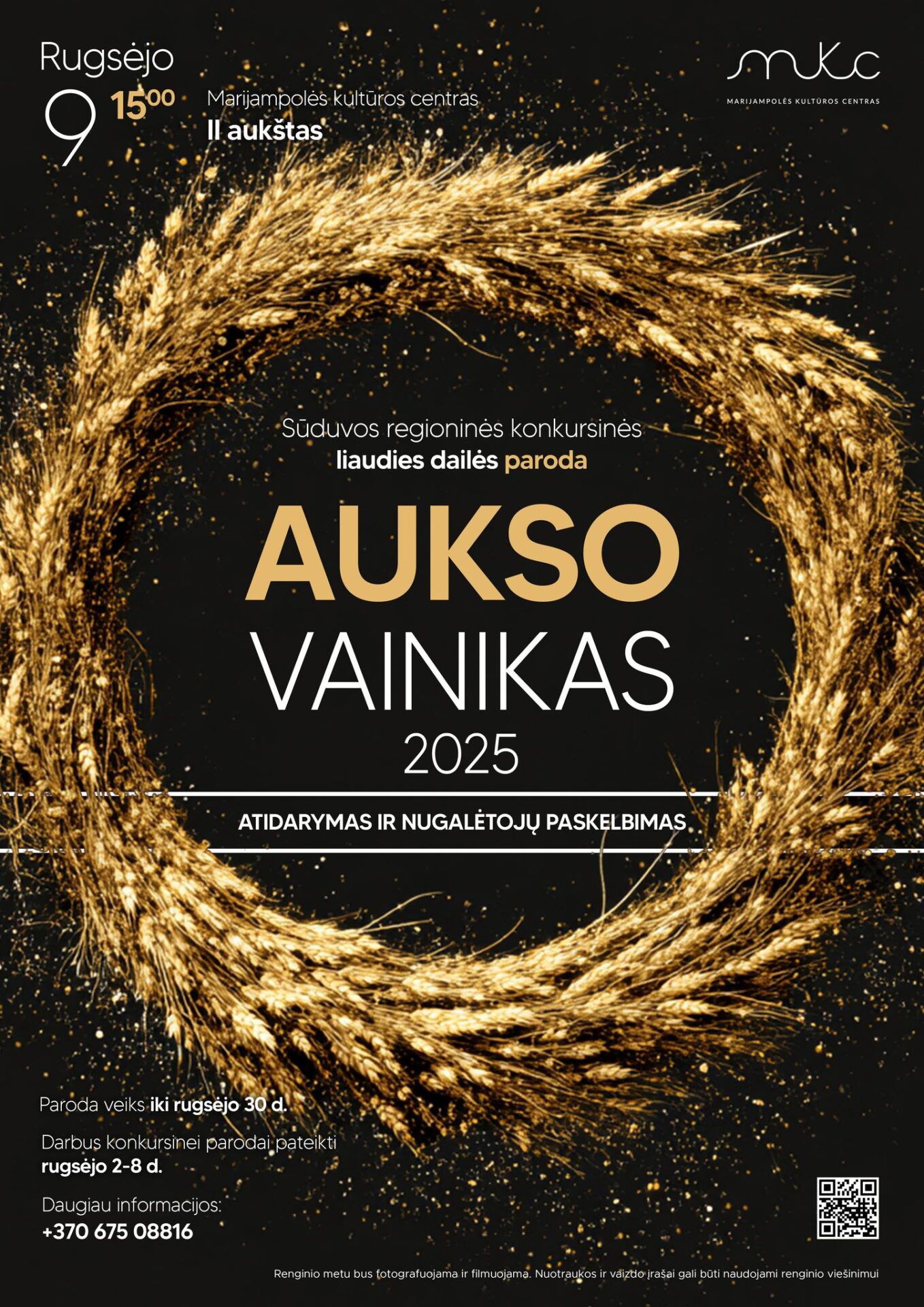 SŪDUVOS REGIONINĖS KONKURSINĖS LIAUDIES DAILĖS PARODA „AUKSO VAINIKAS 2025“ | MARIJAMPOLĖ