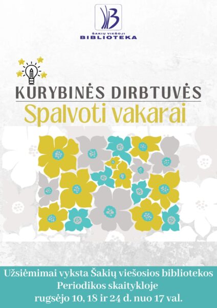 Kūrybinės dirbtuvės „Spalvoti vakarai”