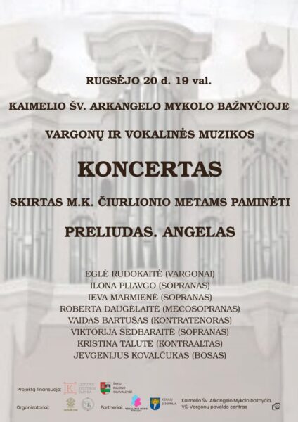 Vargonų ir vokalinės muzikos koncertas, skirtas M. K. Čiurlionio metams paminėti