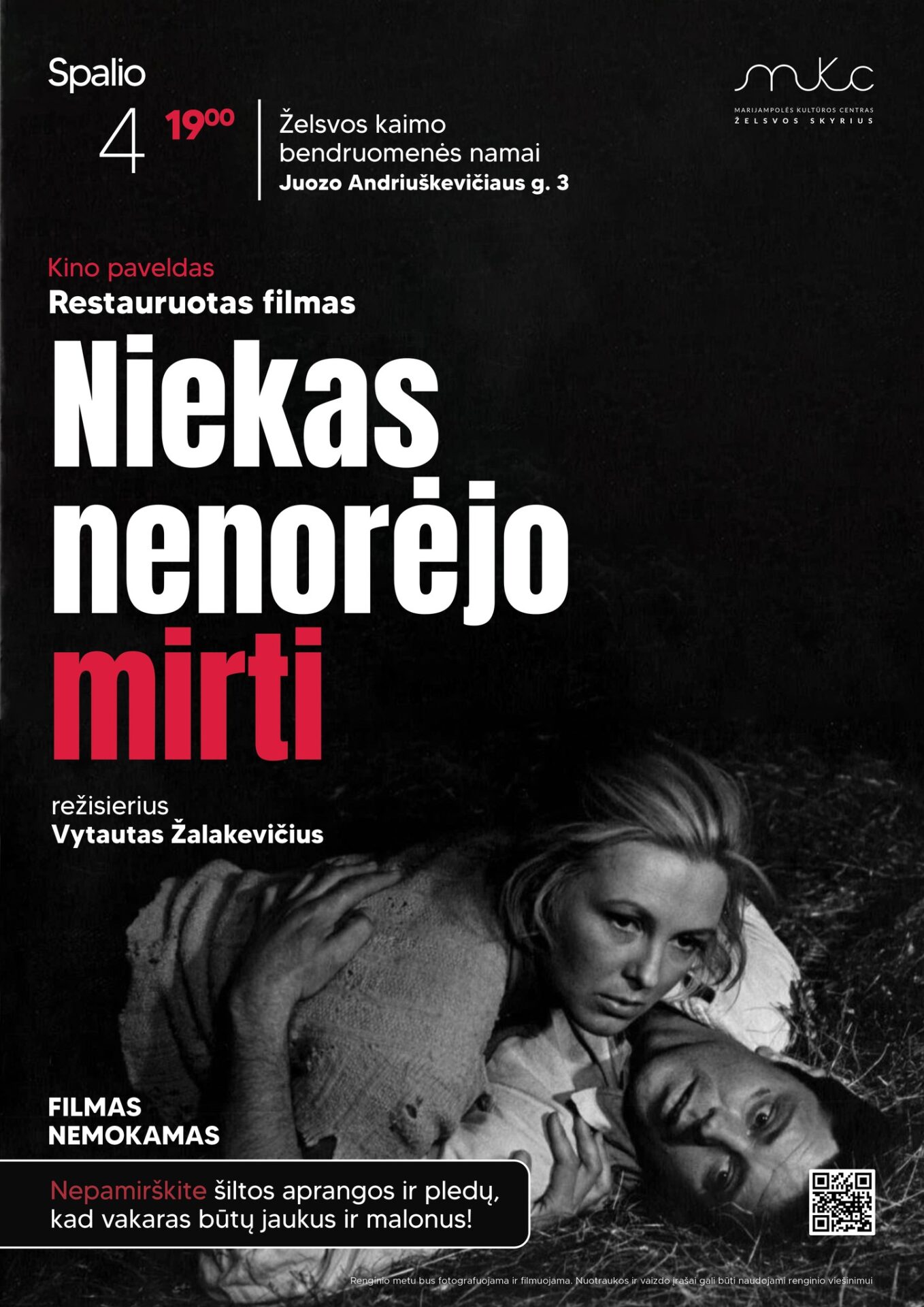 KINO VAKARAS PO ATVIRU DANGUMI | ŽELSVA