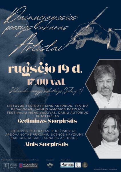 Dainuojamosios poezijos vakaras „Artistai“