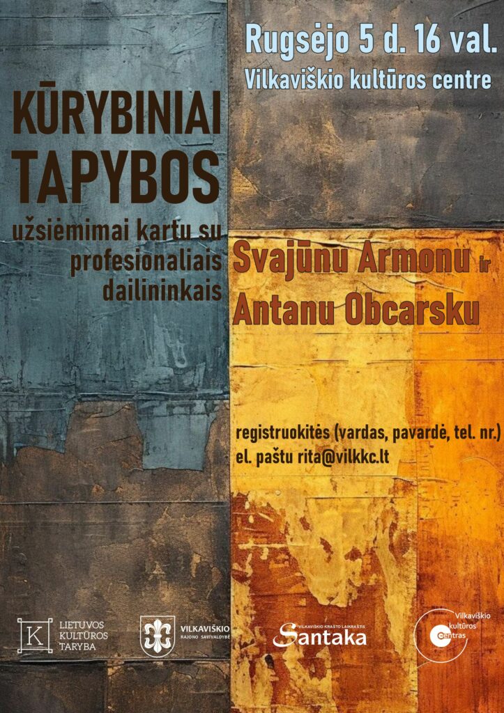Kūrybiniai tapybos užsiėmimai