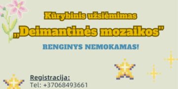 Kūrybinis užsiėmimas „Deimantinės mozaikos“