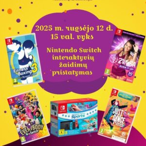 Nintendo Switch interaktyvių žaidimų pristatymas