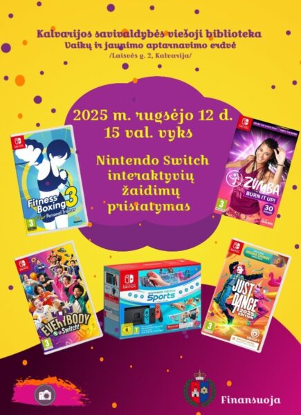 Nintendo Switch interaktyvių žaidimų pristatymas
