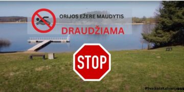 Orijos ežere maudytis vis dar draudžiama