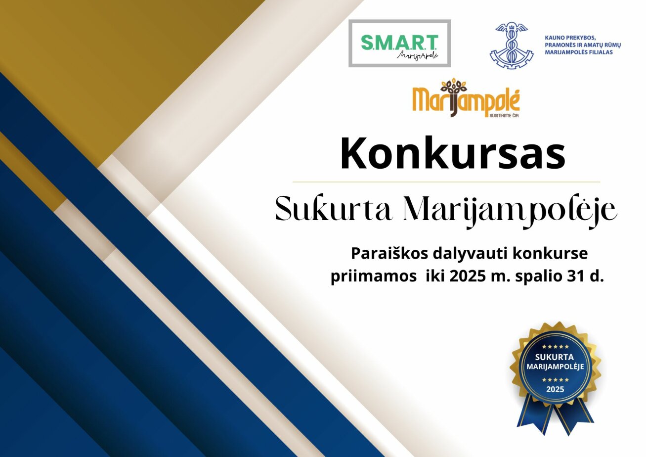 Skelbiamas konkursas ,,Sukurta Marijampolėje 2025“