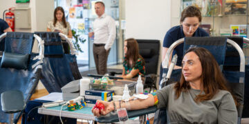 Marijampolės savivaldybės administracijos darbuotojai dalyvavo kraujo donorystės akcijoje