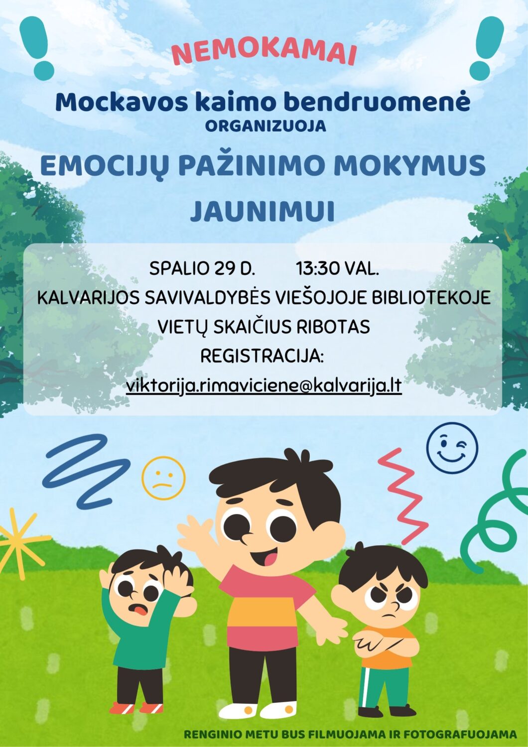 Nemokami emocijų pažinimo mokymai jaunimui