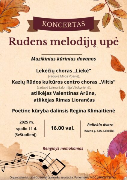 Koncertas „Rudens melodijų upė“