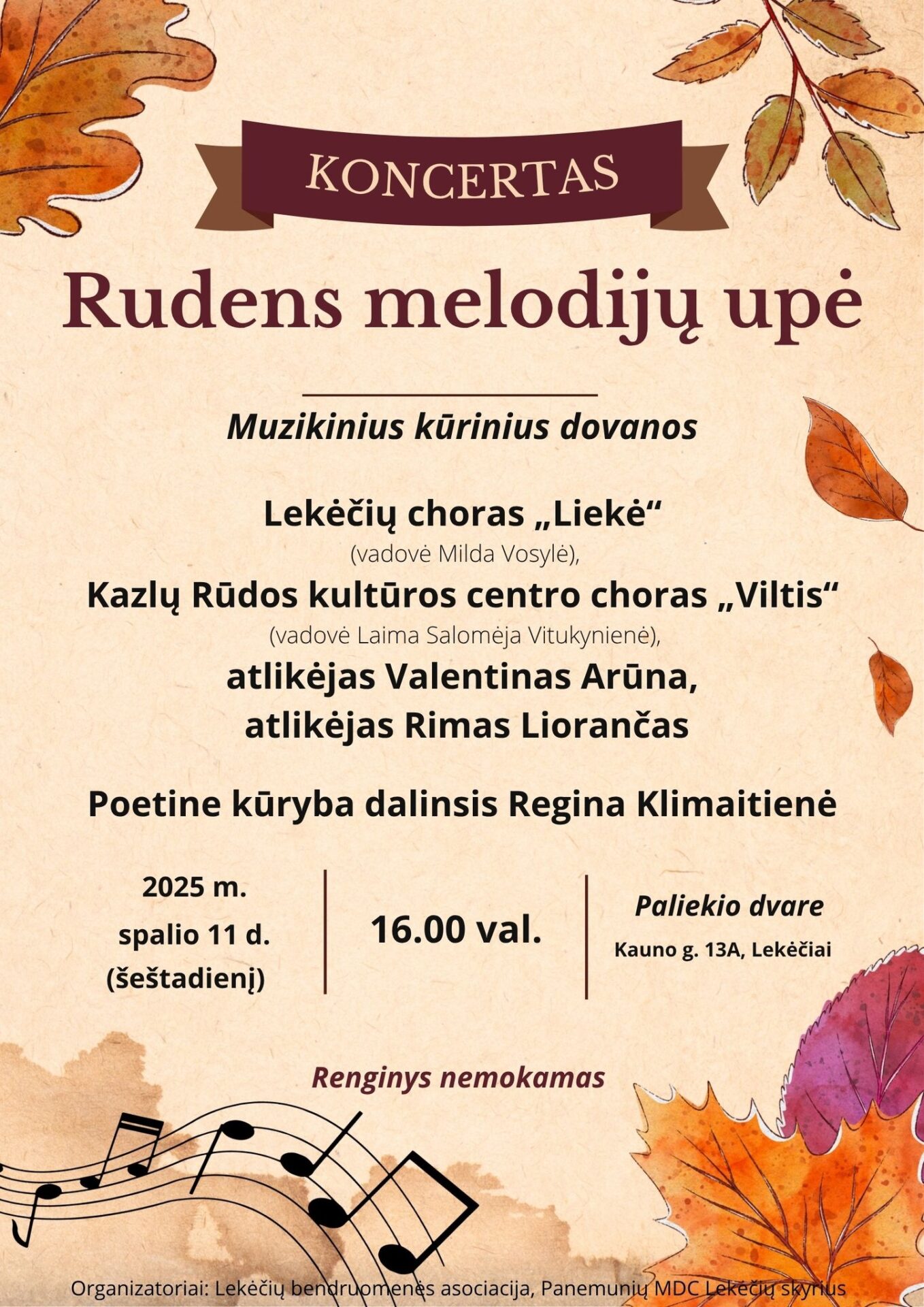 Koncertas „Rudens melodijų upė“