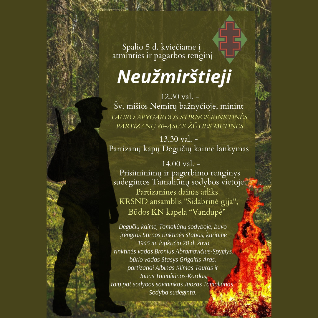 Atminties ir pagarbos renginys NEUŽMIRŠTIEJI