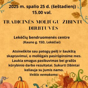 Edukacinės moliūgų žibintų dirbtuvės
