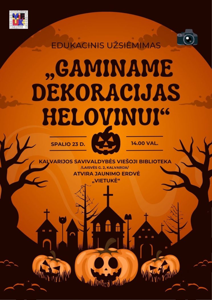 Edukacinis užsiėmimas „Gaminame dekoracijas Helovinui“