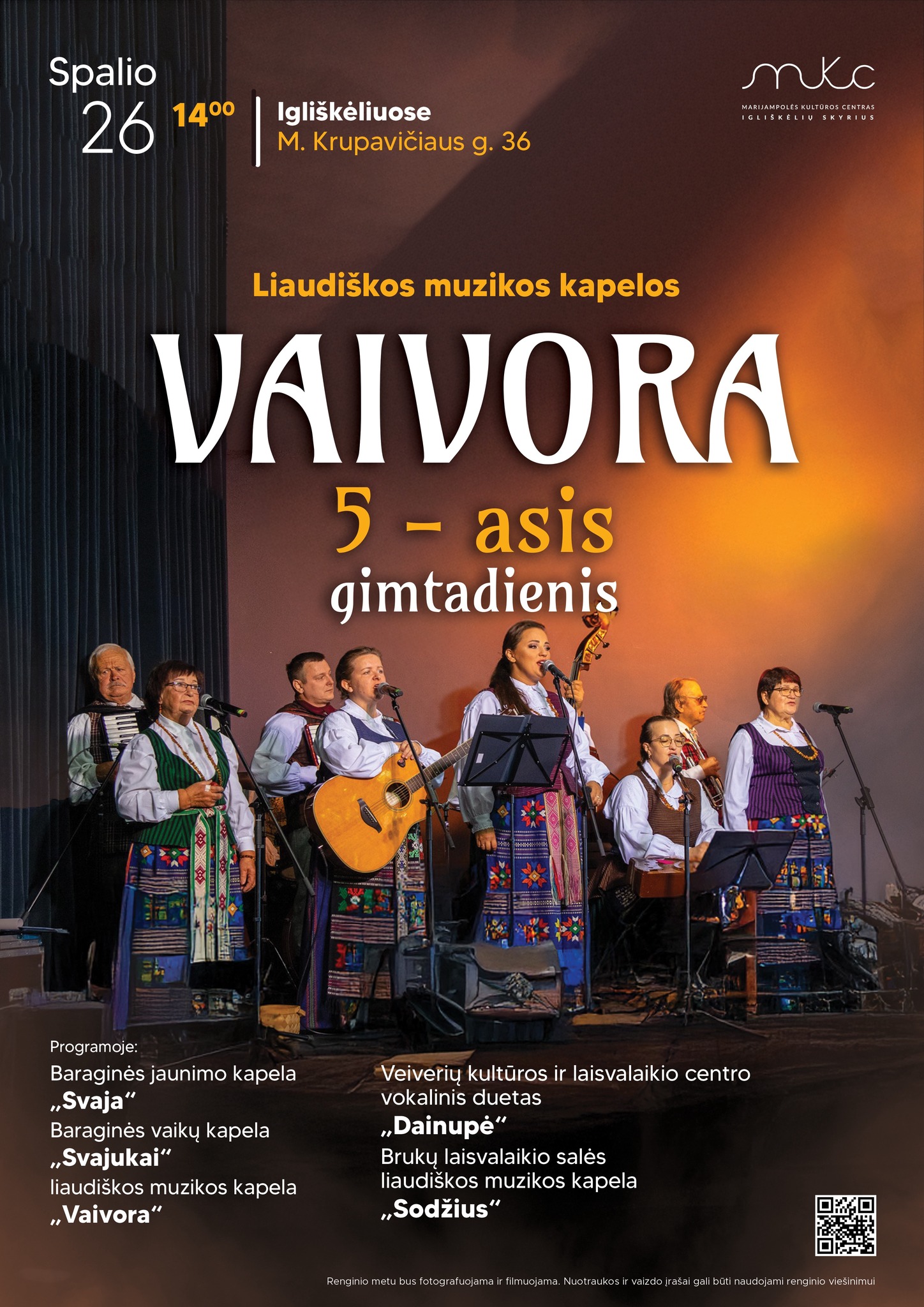 LIAUDIŠKOS MUZIKOS KOLEKTYVO „VAIVORA“ 5-ASIS GIMTADIENIS
