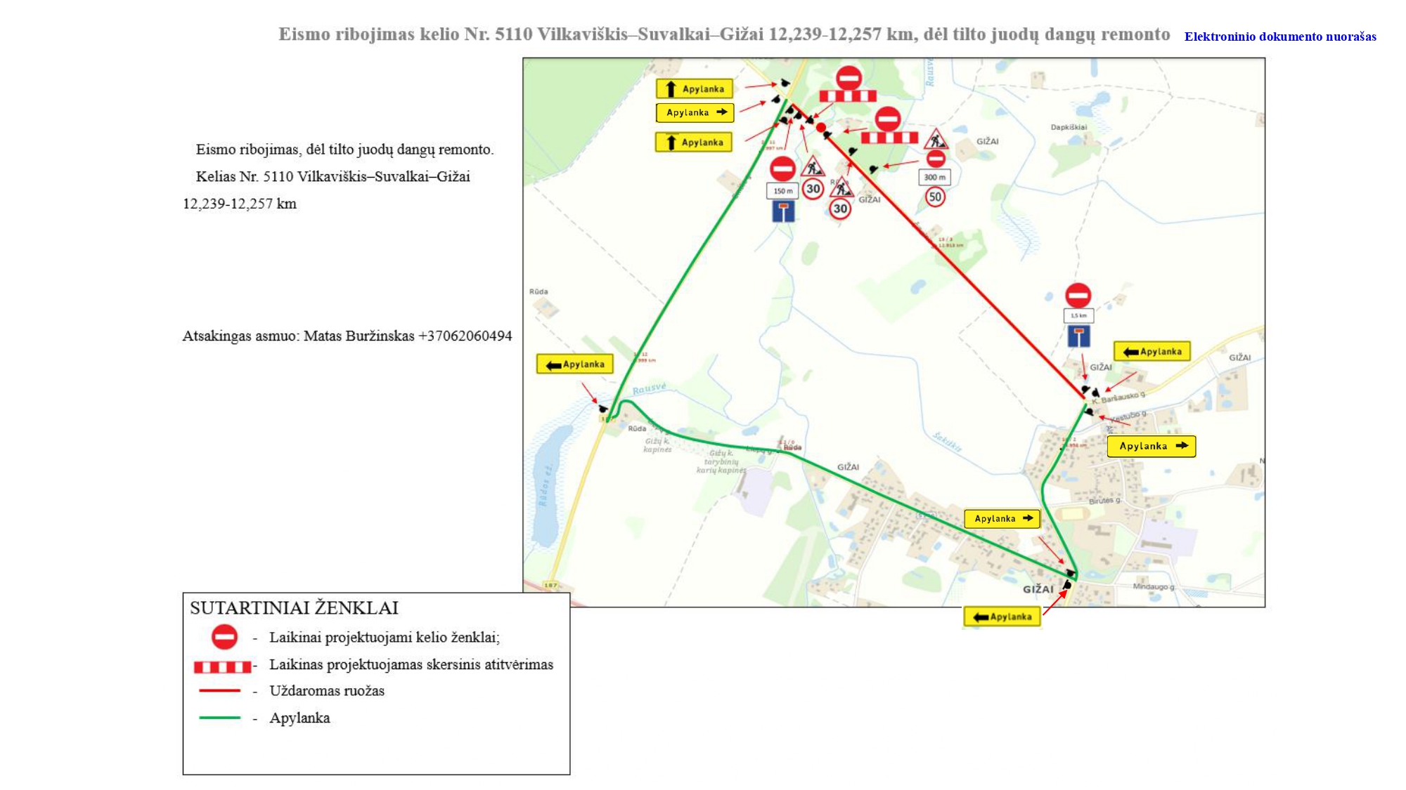Kelyje Vilkaviškis–Suvalkai–Gižai dėl tilto remonto bus ribojamas eismas