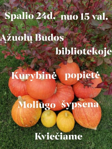 Kūrybinė popietė „Moliūgai šypsosi“