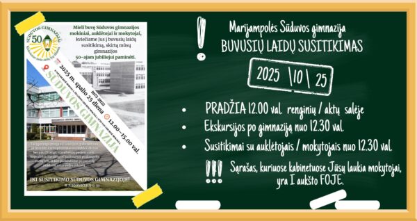 Sūduvos gimnazijos 50-metis: buvusių laidų susitikimas