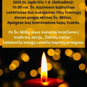 Tradicinė bendruomeniškumo akcija „Žibintų kelias“