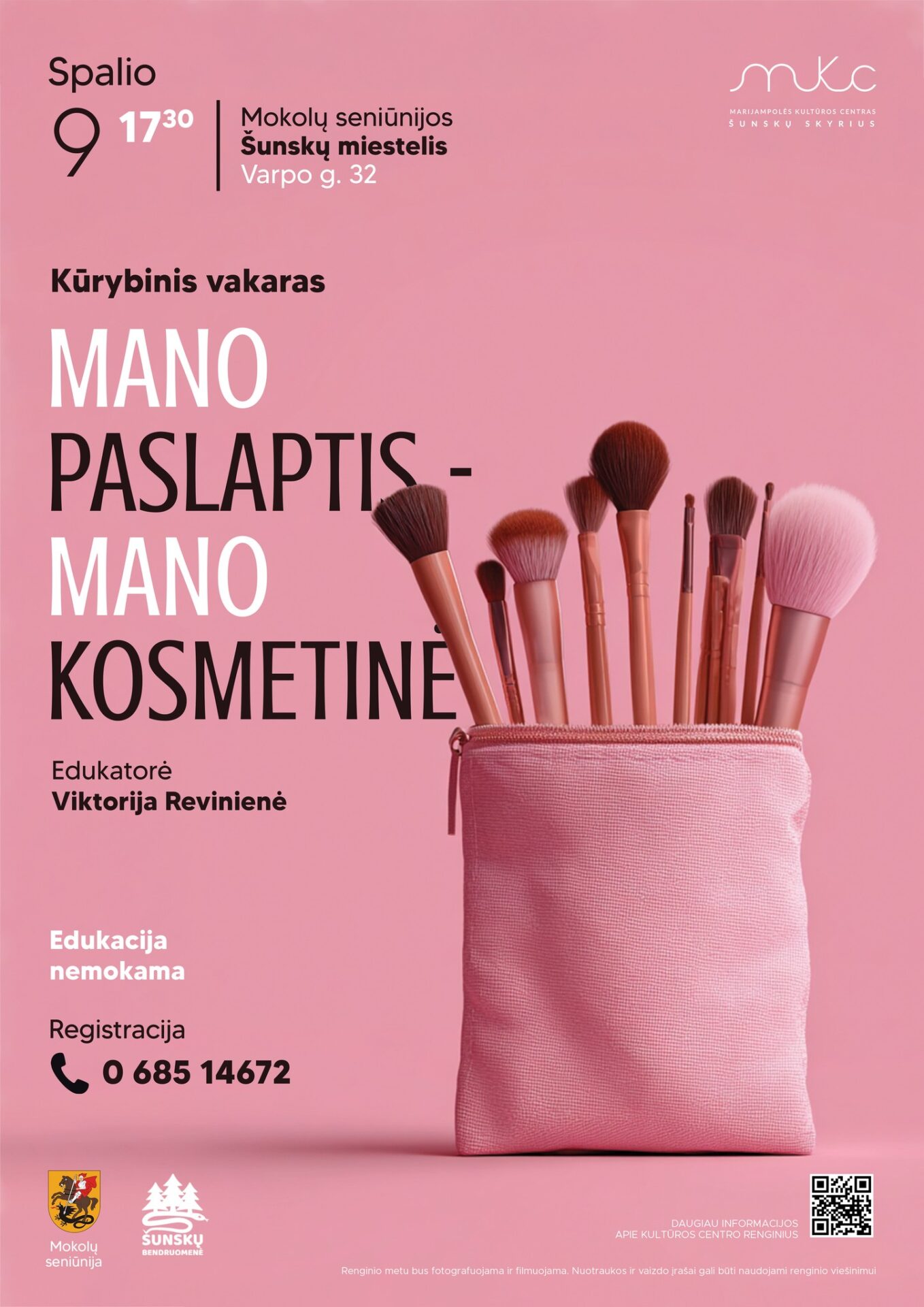 KŪRYBINIS VAKARAS „MANO PASLAPTIS – MANO KOSMETINĖ“