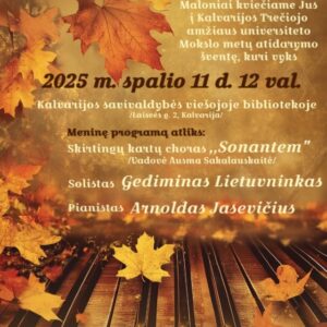 Kalvarijos Trečiojo amžiaus universiteto Mokslo metų atidarymo šventė