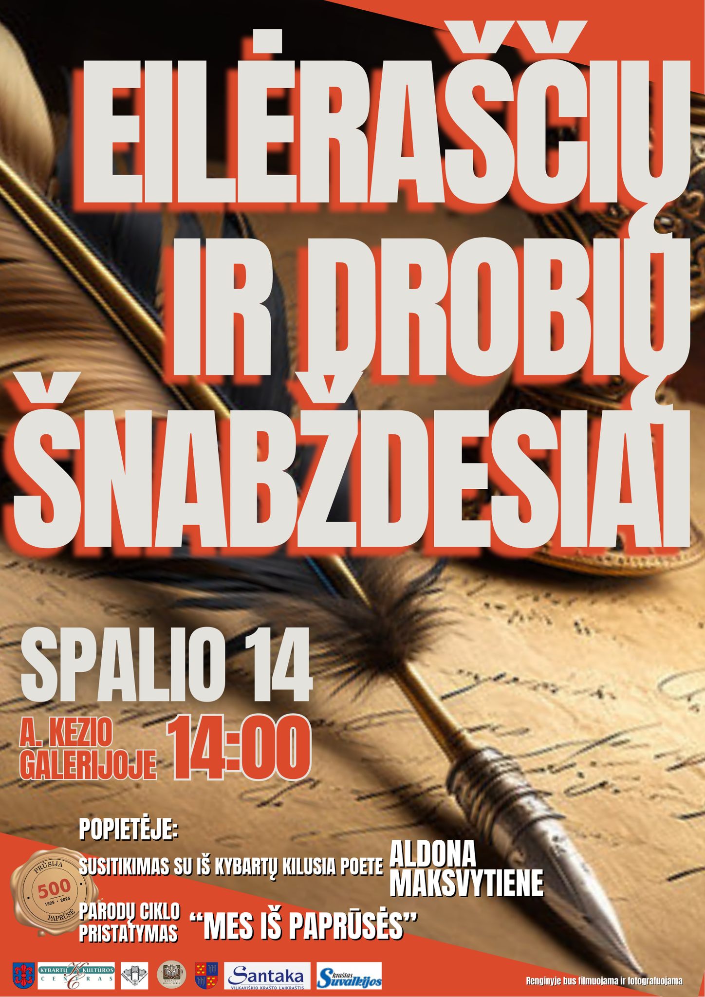 Kūrybinė popietė „EILĖRAŠČIŲ IR DROBIŲ ŠNABŽDESIAI“